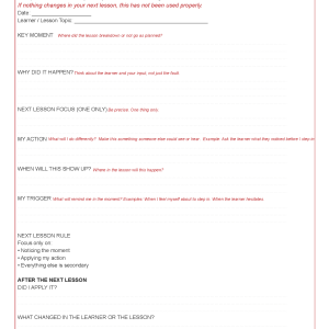 Trainee Licence Development Log