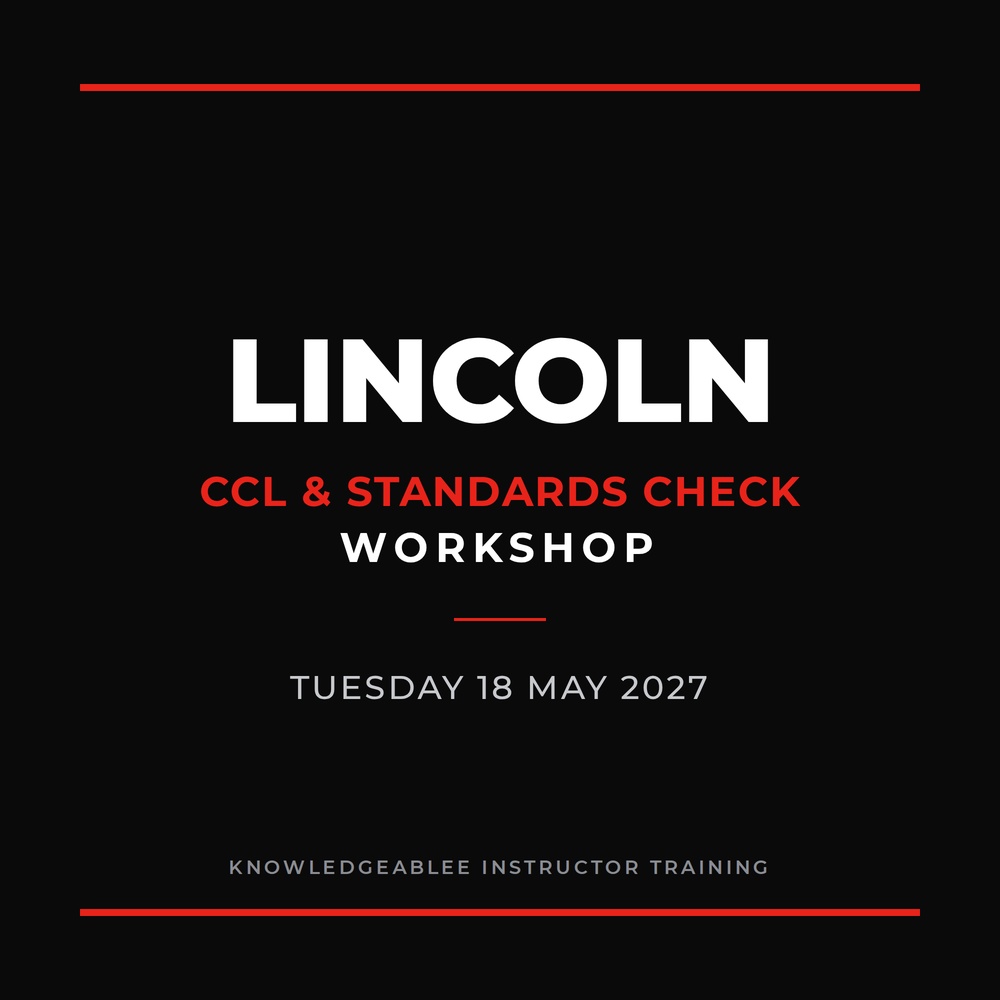 CCL and Standards Check workshop Lincoln, 18 May 2027