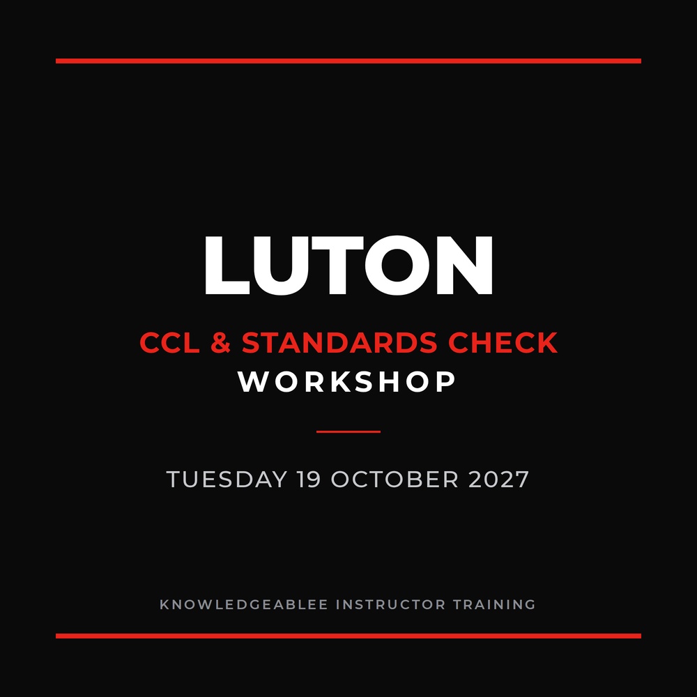 CCL and Standards Check workshop Luton, 19 October 2027