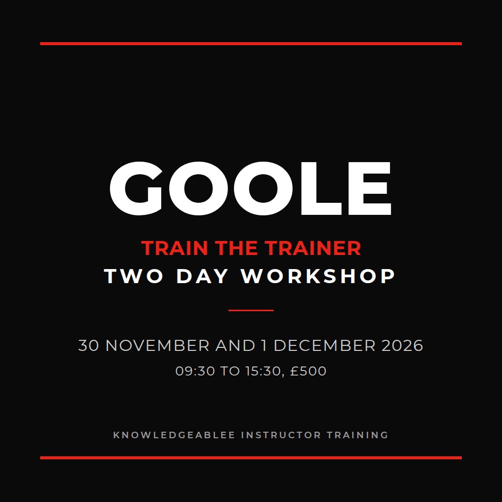 Train the Trainer, Goole, 30 November and 1 December 2026