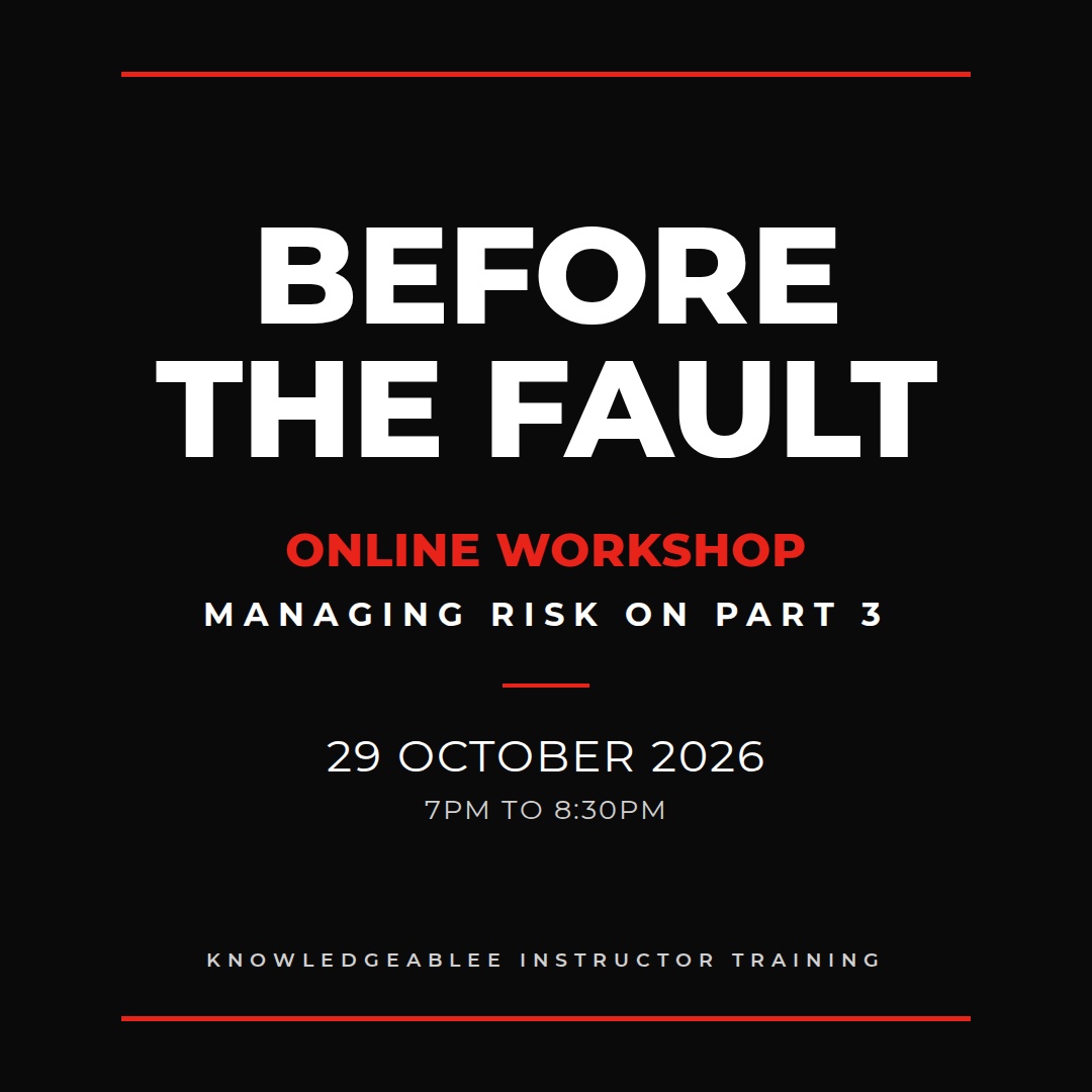 Before the Fault Part 3 workshop for PDIs, 29 October 2026, 7pm to 8:30pm