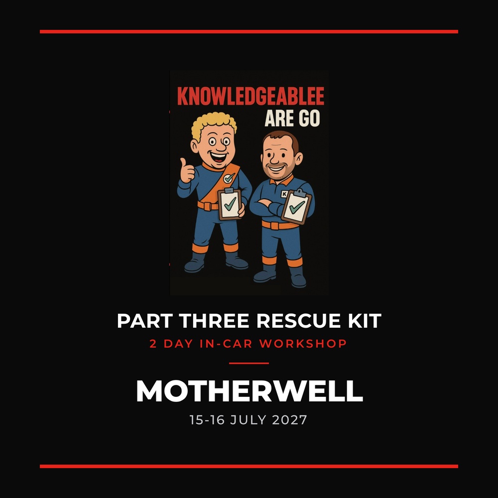 Part 3 Rescue workshop Motherwell, 15 and 16 July 2027